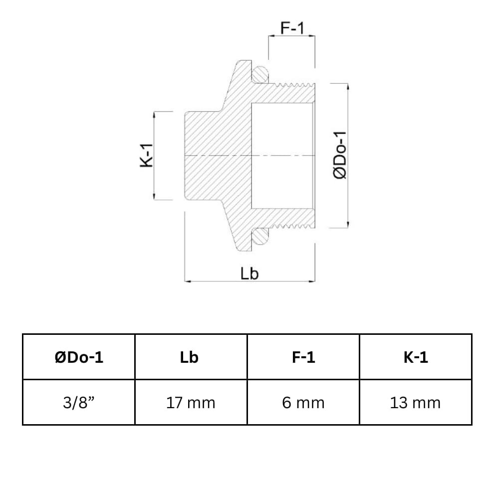 Fiting cu filet din alamă dop 3/8" AG-0