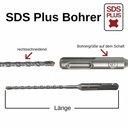 Burghiu pentru ciocan SDS-PLUS 4 tăietori Ø 5,0mm x 110mm lungime-0