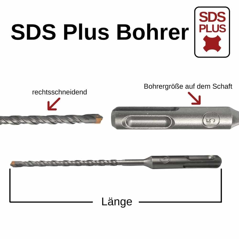 Burghiu pentru ciocan SDS-PLUS 4 tăietori Ø 5,0mm x 110mm lungime-0