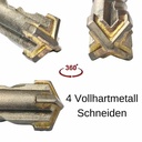 Burghiu pentru ciocan SDS-PLUS 4 tăietori Ø 5,0mm x 110mm lungime-1