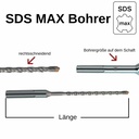 Burghiu pentru ciocan SDS-MAX 4 tăișuri Ø 20, 0mm x 520mm lungime-0