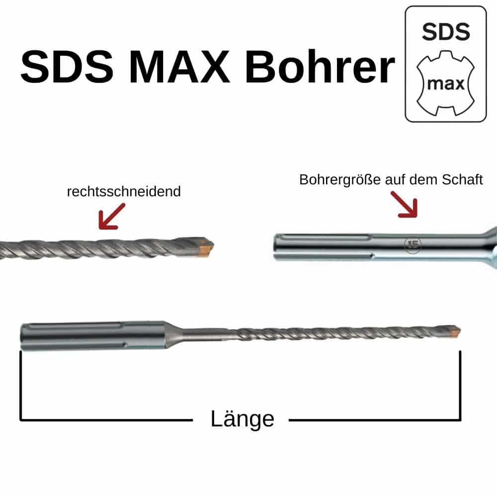 Burghiu pentru ciocan SDS-MAX 4 tăișuri Ø 28, 0mm x 370mm lungime-0