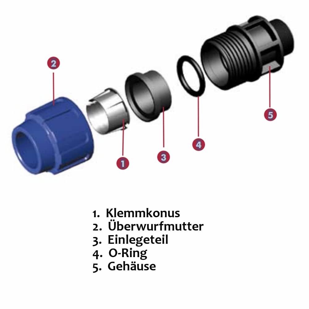 Racord țeavă PP PE 90° cot 25 x 1/2" AG-3