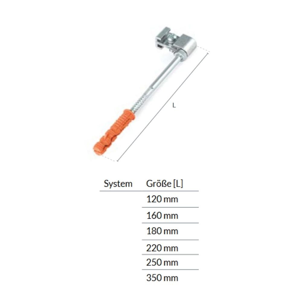 Cârlig pentru suport PVC (Metal) 120mm-0