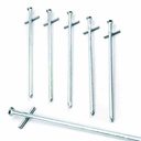 5 x Țăruș pentru sol stâncos, aprox. 23cm x Ø 6 mm, oțel galvanizat-0