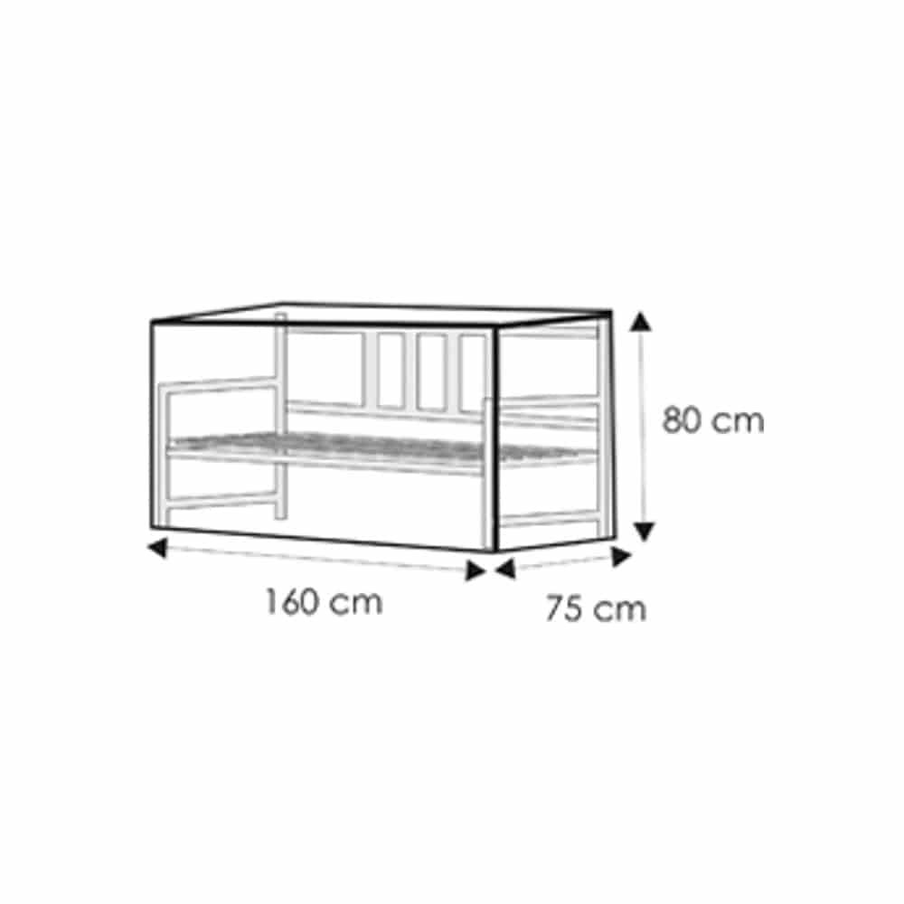 Husă de protecție transparentă pentru bancă 3 locuri, aprox. 160x80x75-0