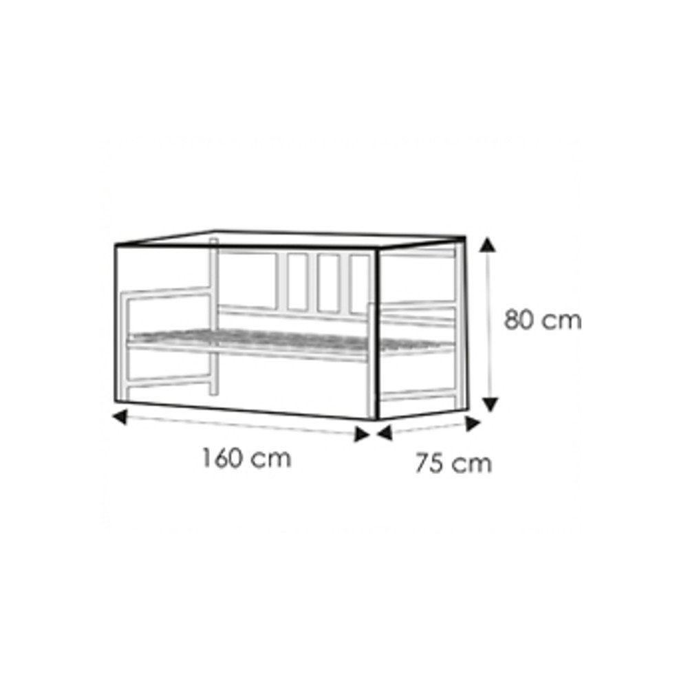 Husă de protecție transparentă pentru bancă de 3 locuri, aprox. 160x80x75-0