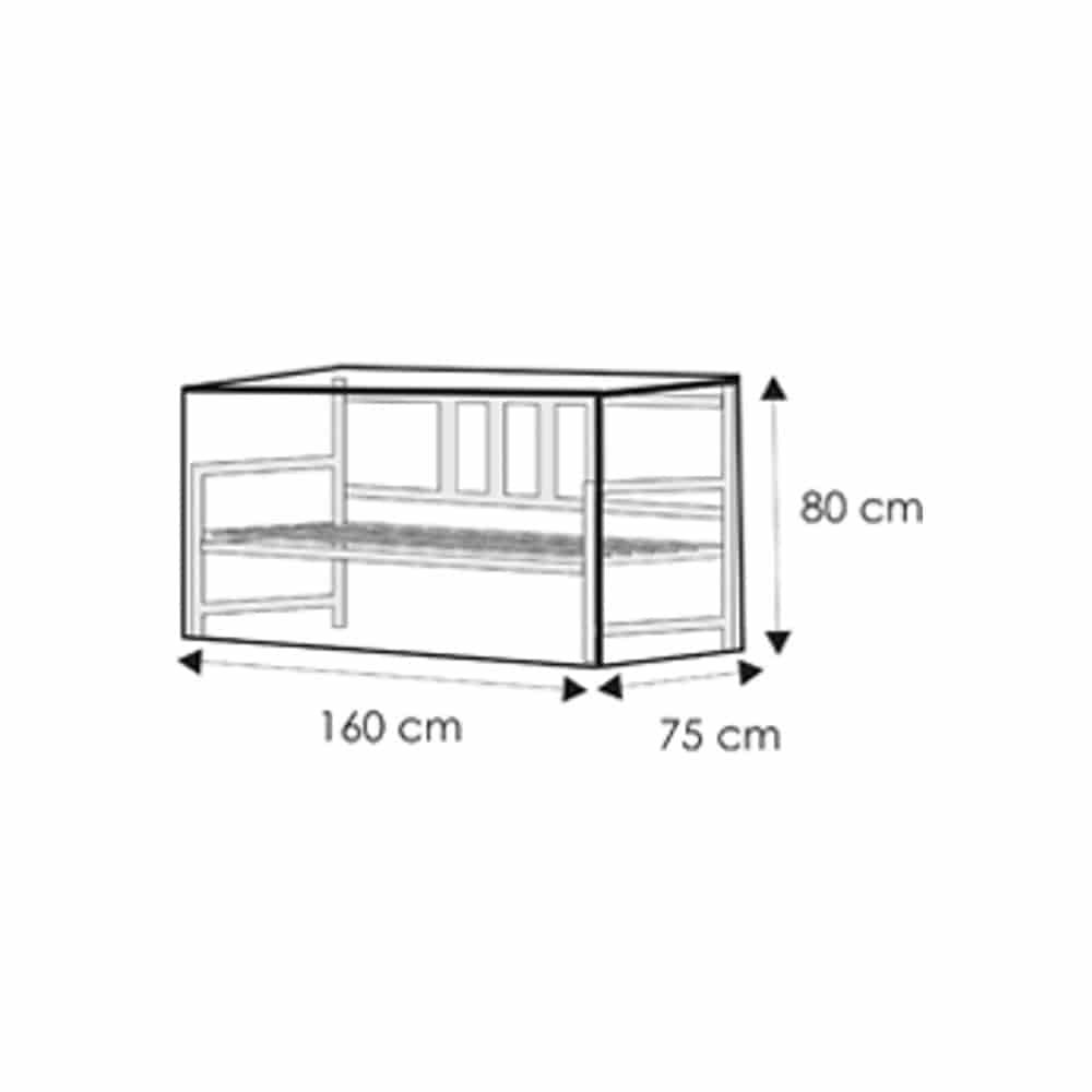 Husă de protecție transparentă pentru bancă de 3 locuri, aprox. 160x80x75-0