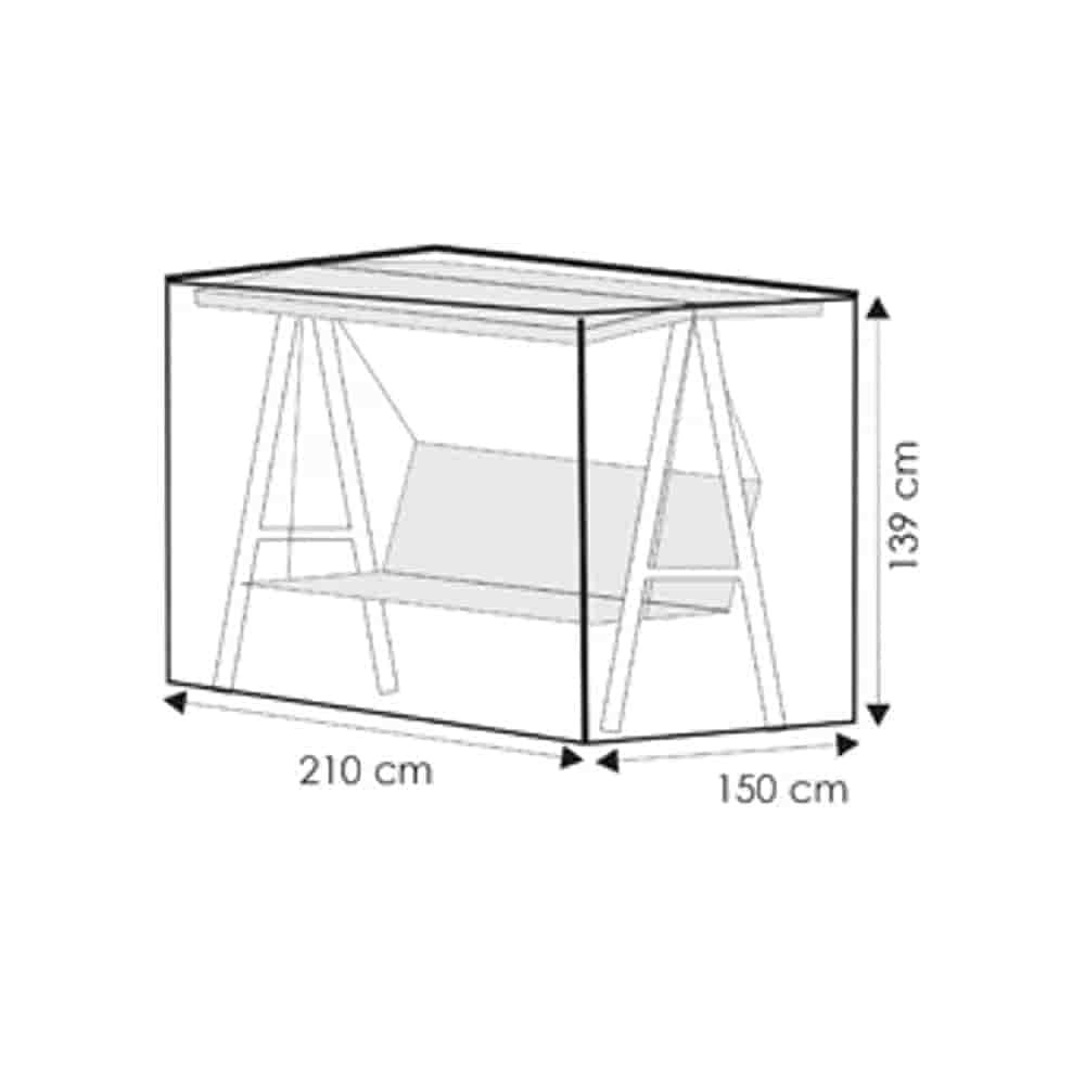 Husă de protecție transparentă pentru leagăn Hollywood, aprox. 210x150x139-0