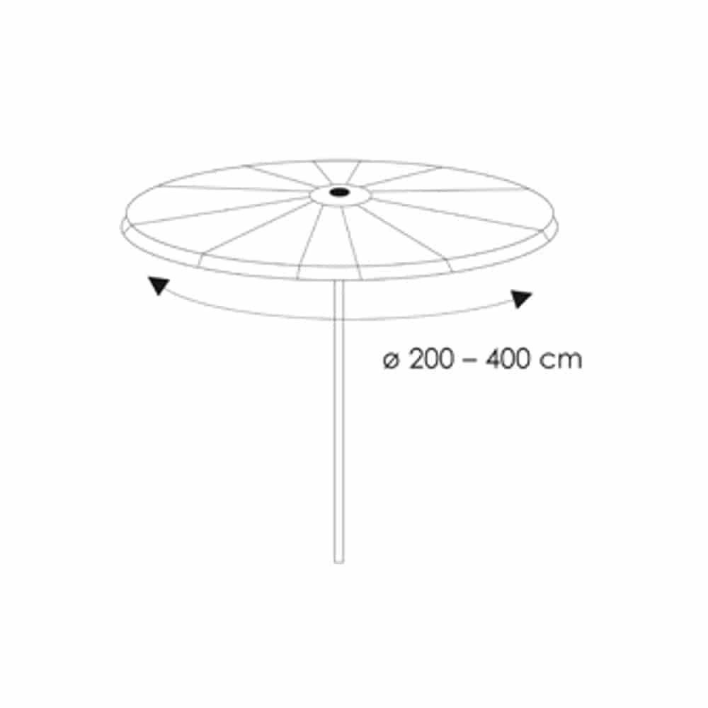 Husă de protecție transparentă pentru umbrelă suspendată, aprox. 265x 40/70/50-0