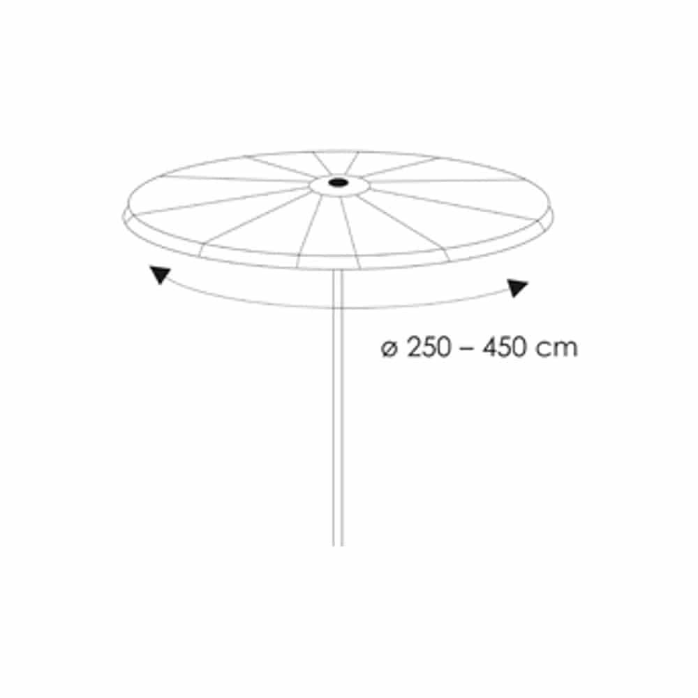 Husă transparentă pentru umbrelă de grădină, Øca.200-400, ca.30x193-0