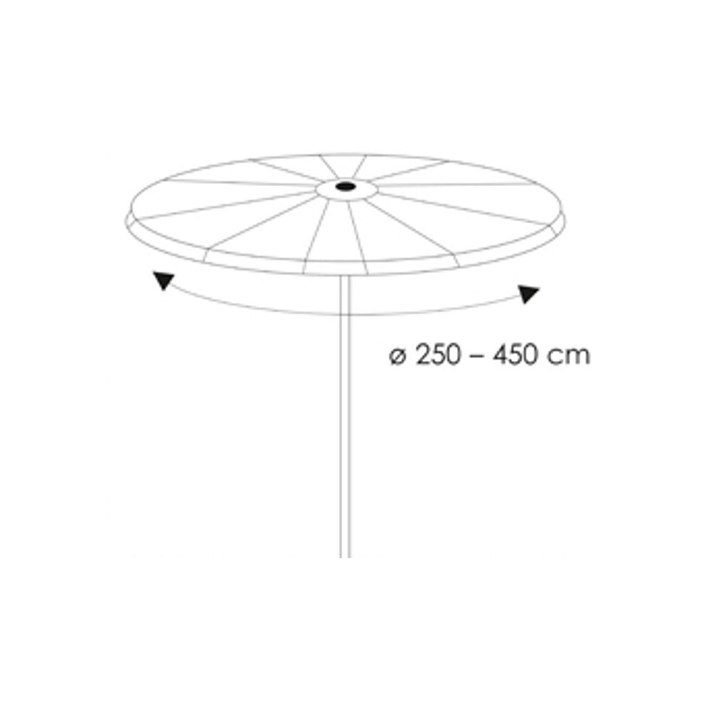 Husă de protecție transparentă pentru umbrelă de grădină, Øca.250-450, ca.51x193-0