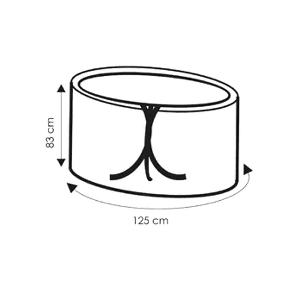 Husă de protecție transparentă pentru masă, aprox. 125x83-0