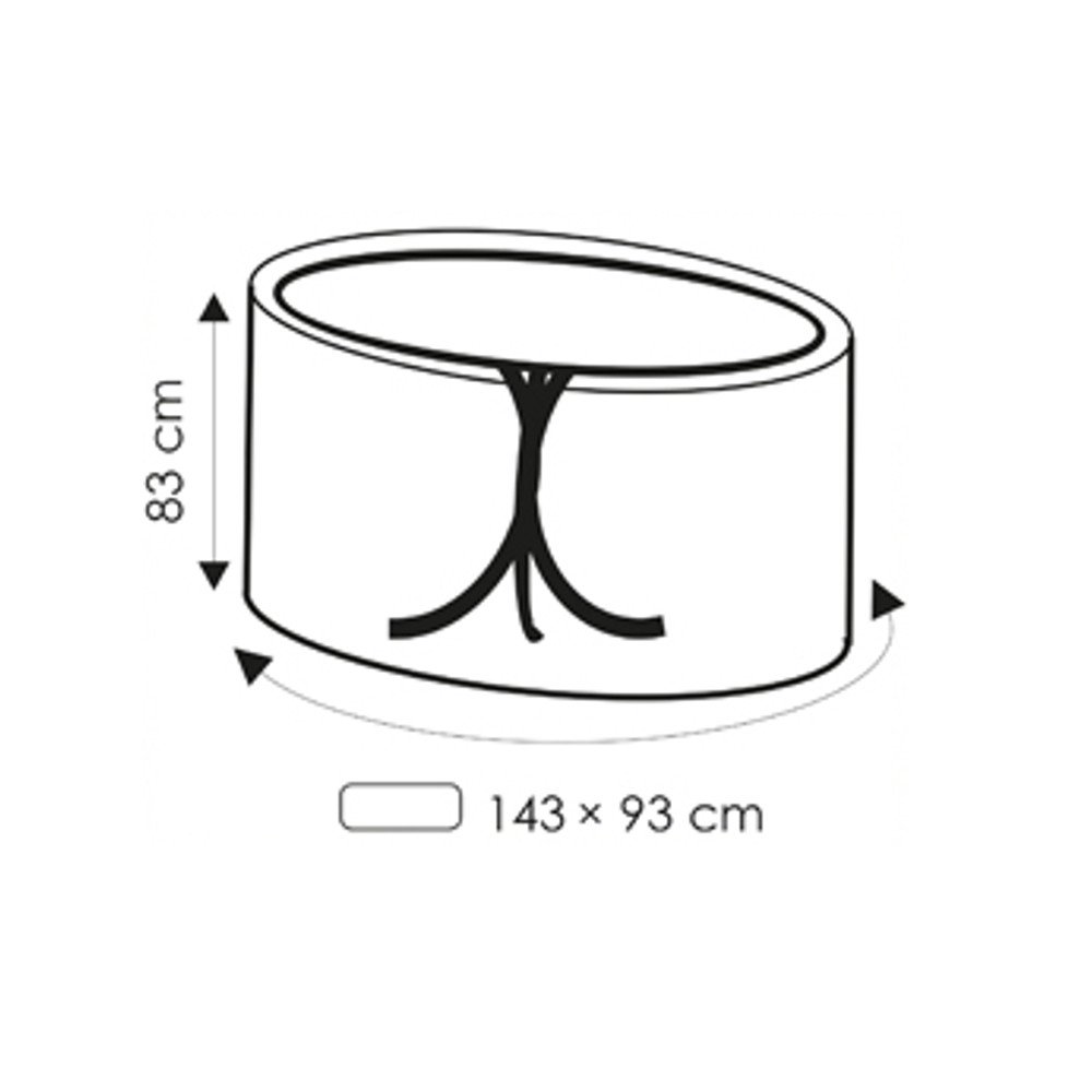 Husă de protecție transparentă masă, aprox. 93x83-0