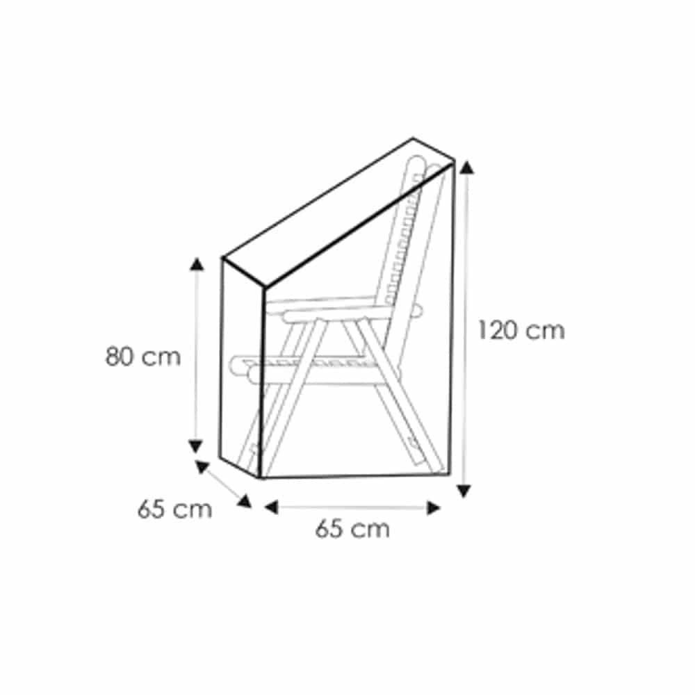 Husă de protecție transparentă pentru scaun reglabil, aprox. 65x65x120/80-0