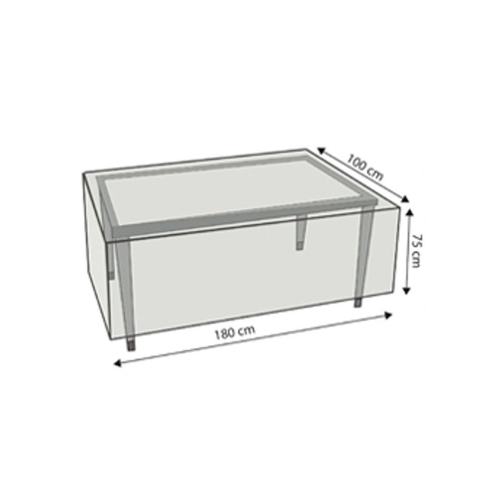 Husă de protecție transparentă pentru masă dreptunghiulară, aprox. 180x100x75-0