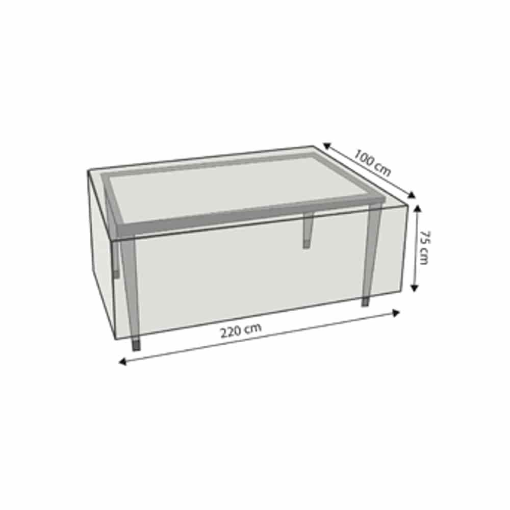 Husă de protecție transparentă pentru masă dreptunghiulară, aprox. 220x100x75-0