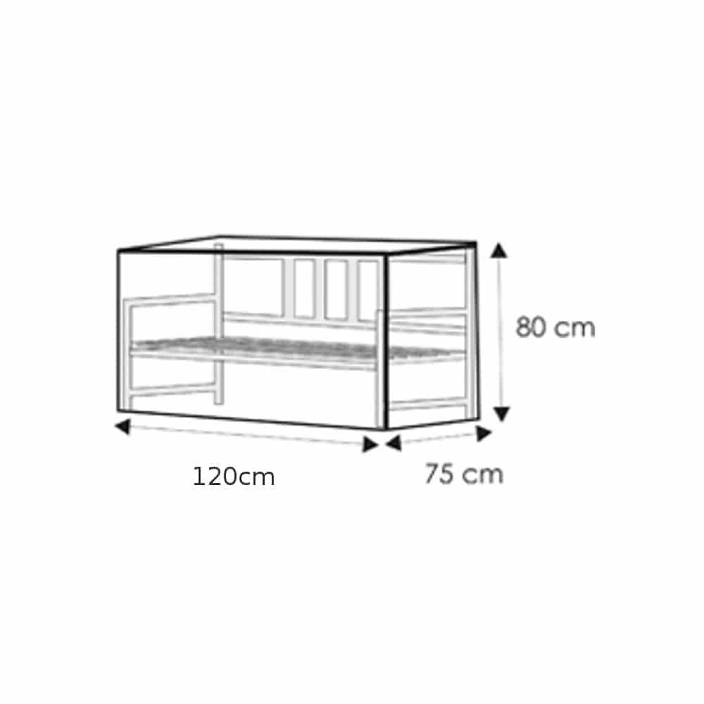 Husă de protecție transparentă pentru bancă dublă, aprox. 120x75x80-0