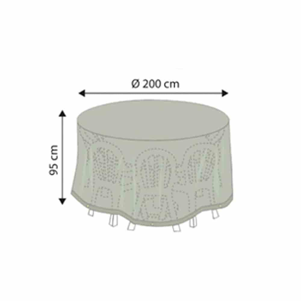 Husă de protecție Deluxe pentru set de scaune rotunde, aprox. 200x95-0