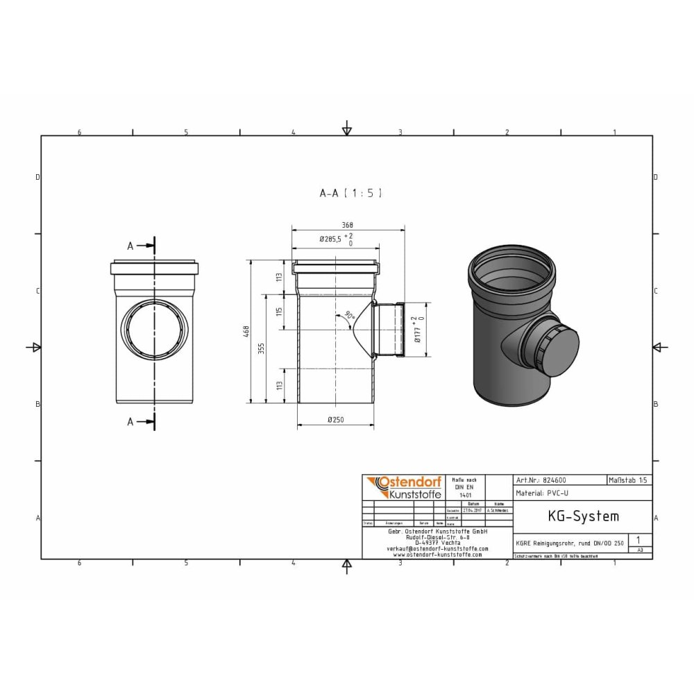 KGRE Tub de curățare DN/OD 250 cu capac rotund-1