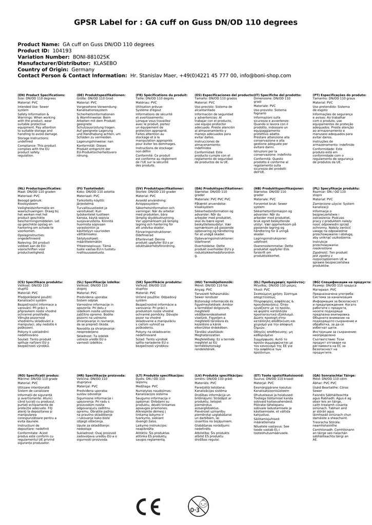 Manșetă GA la fontă DN/OD 110 grade-2