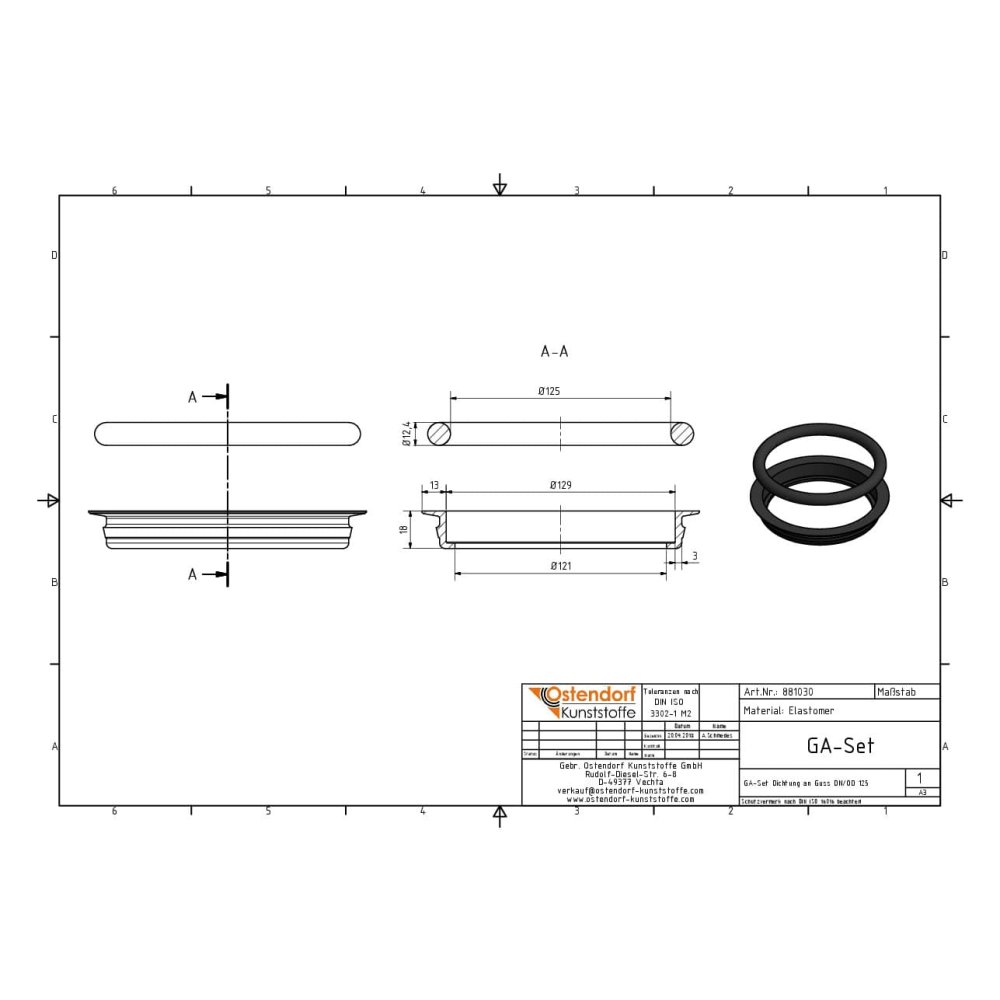 GA-Set / Garnituri duble pentru fontă DN/OD 125-1