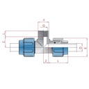 PP PE Racord țeavă T 20 x 1/2" IG x 20-0