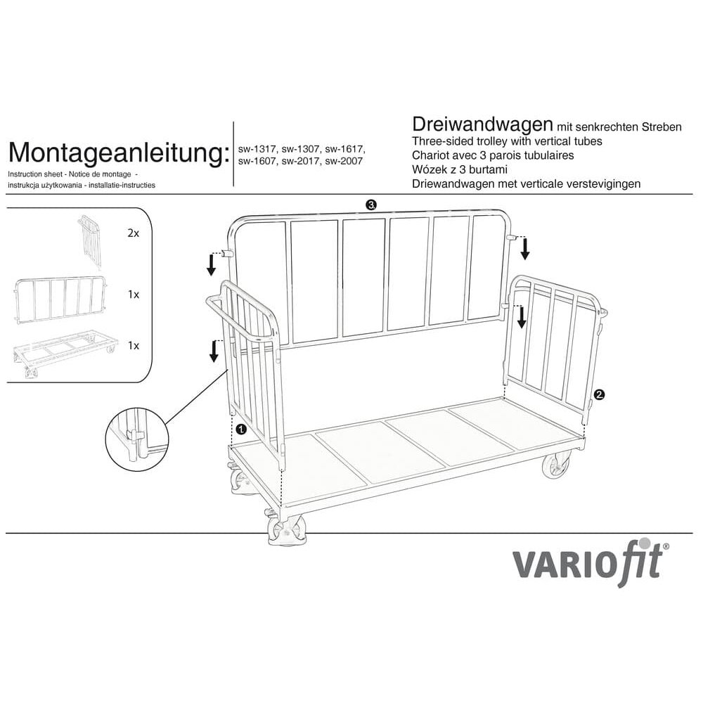 Căruț trei pereți 1200 kg Tip L (EV)-0