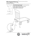 Cărucior cu mâner de împingere 400 kg 4 țevi verticale Tip S + EasySTOP-0