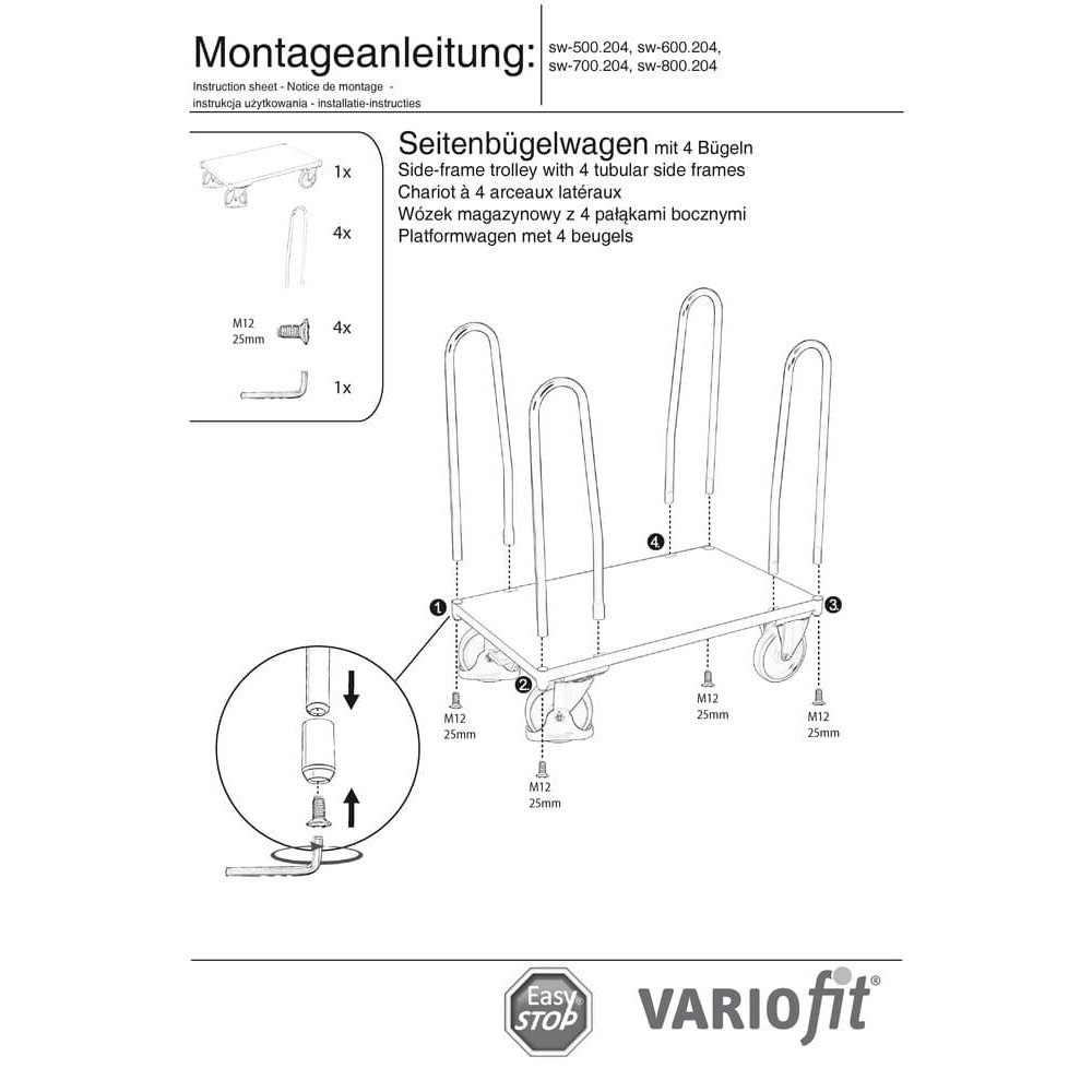 Carucior cu laterale tip S + EasySTOP-0