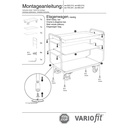 Cărucior cu 1 tavă și 2 rafturi 250 kg Tip S + EasySTOP-1