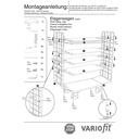 Cărucior de pachete înalt cu 2 pereți de sârmă + 5 rafturi 400 kg capacitate tip S + EasySTOP-0