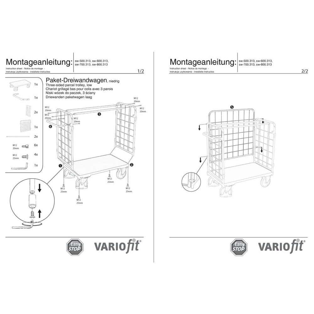 Pachet-cărucior cu trei pereți jos Tip S + EasySTOP-0