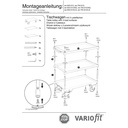 Cărucior de masă cu 3 nivele, margine de tavă 40 mm înălțime + EasySTOP-1