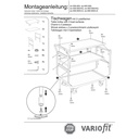 Carucior de masă 250 kg cu 3 suprafețe de încărcare mâner de împingere înalt Tip L + EasySTOP-0