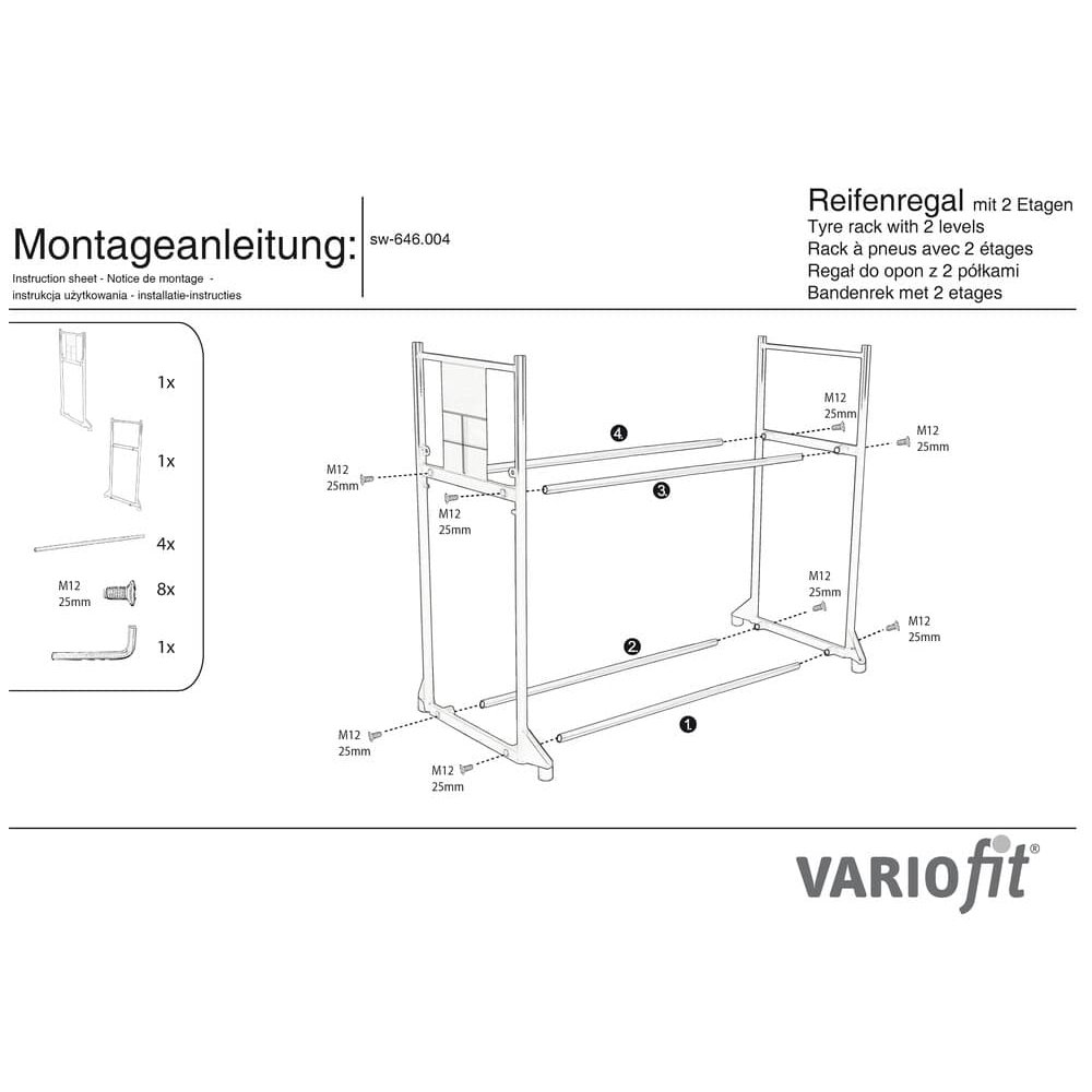 Raft pentru anvelope cu 2 etaje 300 kg 1205 x 780 x 1325 mm-0