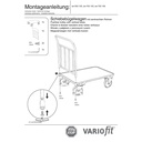 Cărucior cu mâner culisant 400 kg 4 țevi verticale Tip L + EasySTOP-0