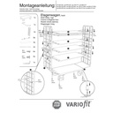 Cărucior pentru pachete înalt cu 2 pereți de plasă + 5 rafturi 500 kg capacitate tip L + EasySTOP-0