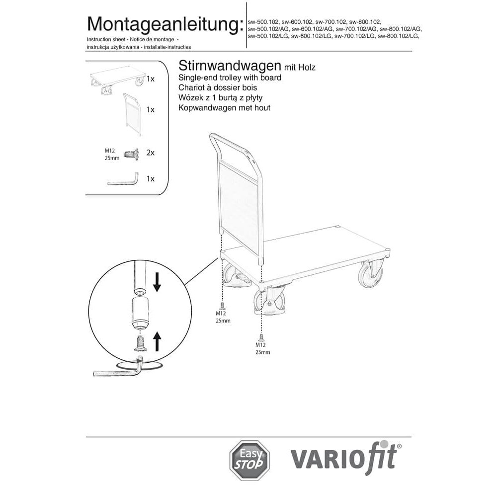 Vagon perete frontal 500 kg tip XL + EasySTOP-0