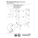 Carucior ESD înalt cu 3 niveluri Tip XL + EasySTOP-0