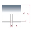 Mufă adezivă PVC-U 20 mm PN16-0