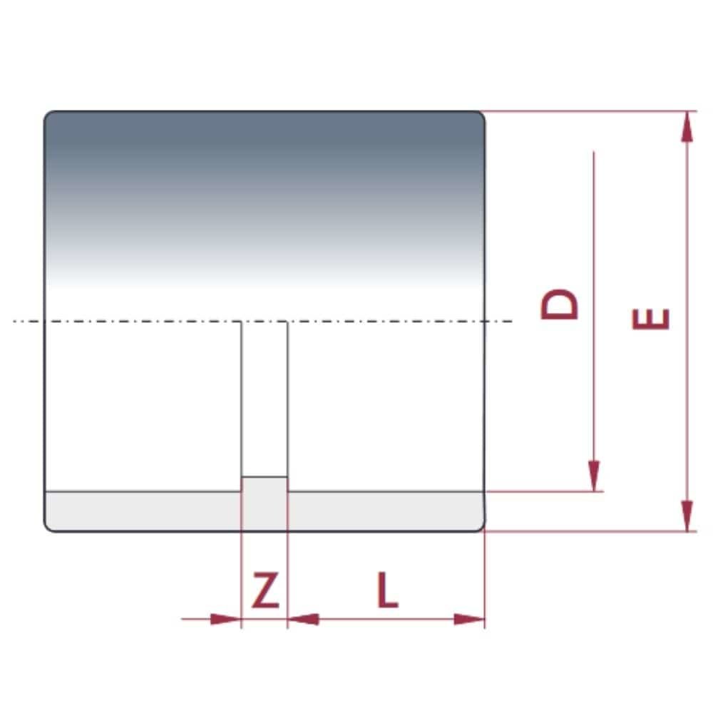 PVC-U mufă adezivă 25 mm PN16-0