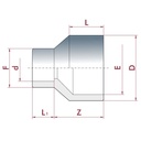 Reducție PVC-U lungă 32-25mm x 20 mm PN16-0