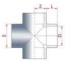 PVC-U mufă încrucișată 50 mm PN16-0