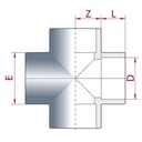 PVC-U mufă încrucișată 63 mm PN16-0