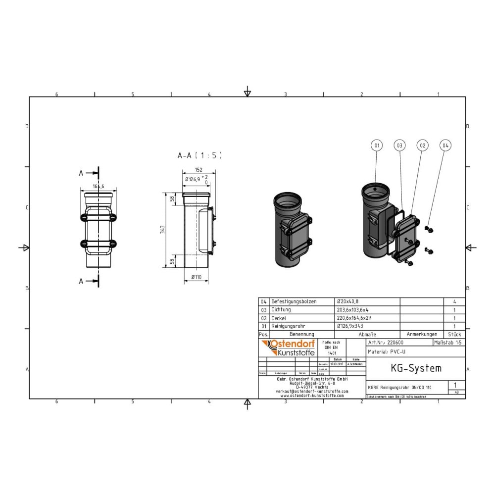 KGRE Tub de curățare DN/OD 110-1