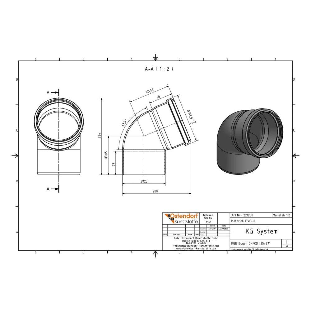 KGB Bogen DN/OD 125 67 Grade-0