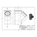 KGEA Ramificație DN/OD 160/125 45 Grade-0