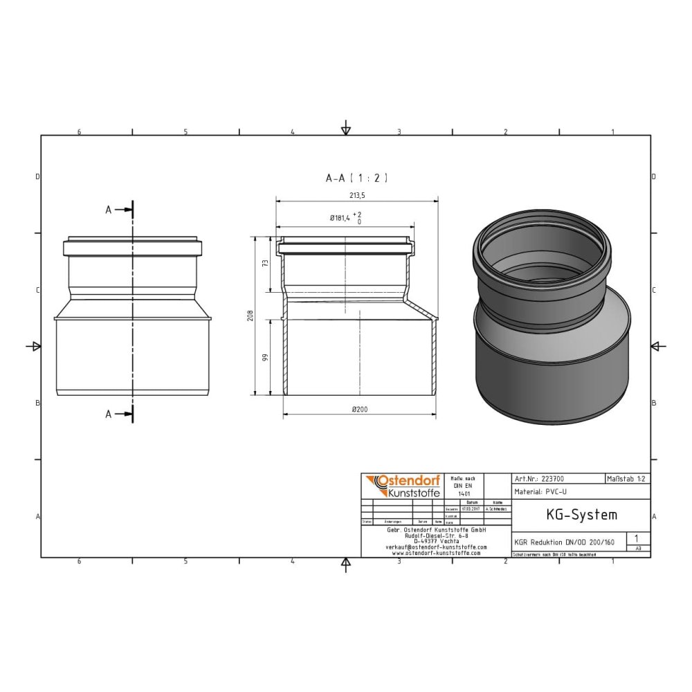 KGR Reduction DN/OD 200/160-1