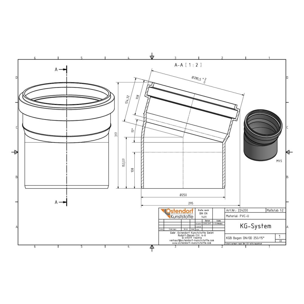 KGB Bogen DN/OD 250 15 Grade-1